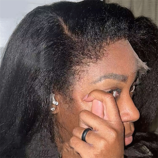 HD Lace Kinky Straight 13x4 Lace Front Wigs（Full Frontal） - Image 4